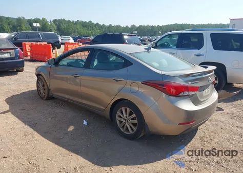 2015 Hyundai Elantra Se from USA, damaged, VIN 5NPDH4AE9FH590805